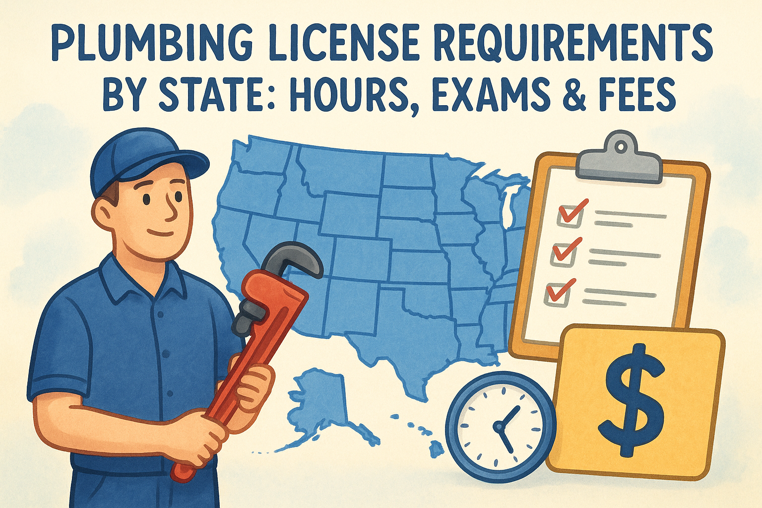 Plumbing License Requirements By State: Hours, Exams & Fees